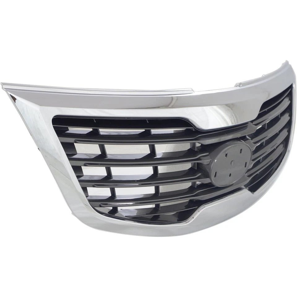 Grille For 2011-2012 Kia Sportage Chrome Shell w/ Gray Insert Plastic