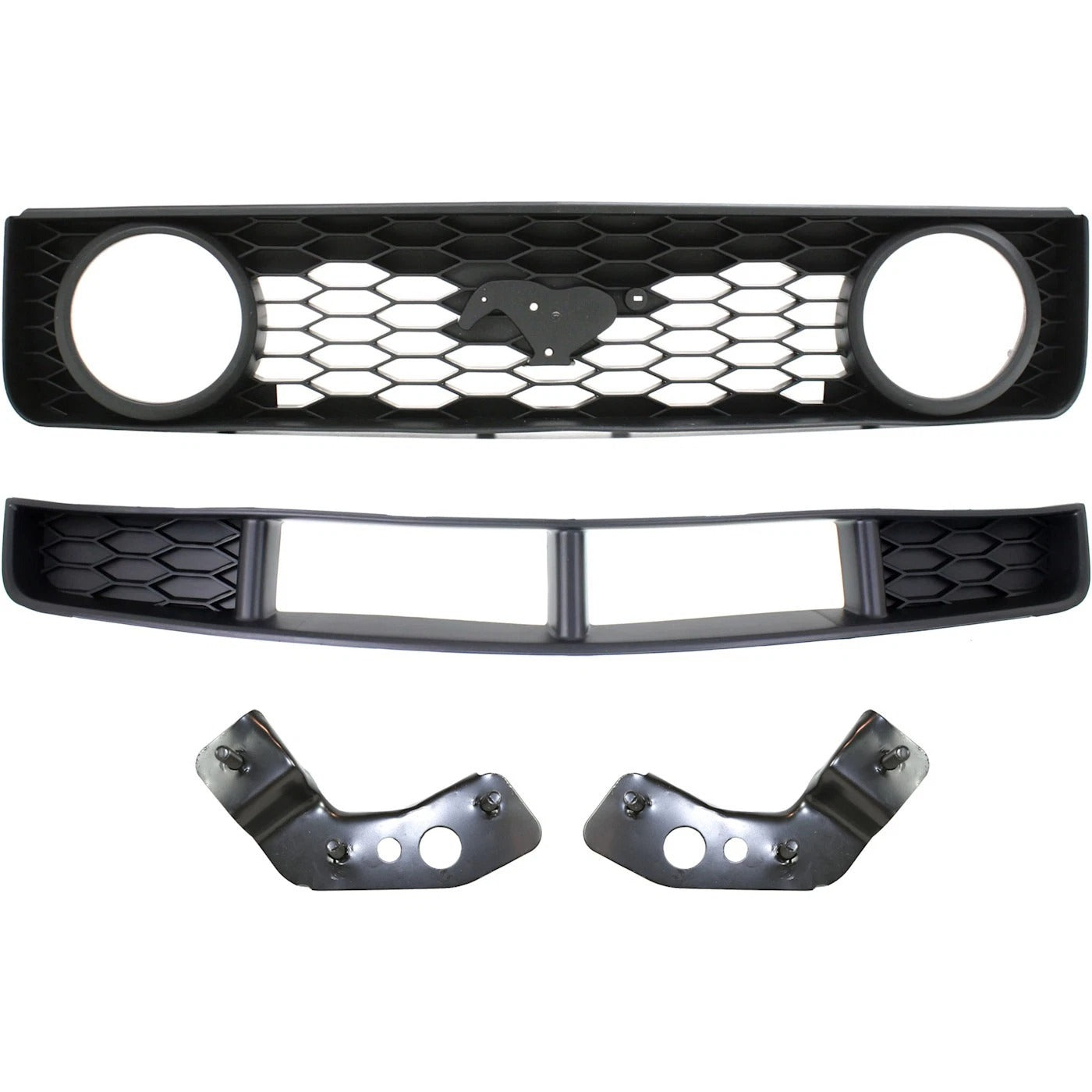 Grille Grill For 2005-09 Ford Mustang GT Deluxe/Premium 8Cyl 4.6L Textured Black