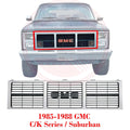 Grille Silver Gray For 85 86 87 88 GMC C/K Jimmy 87-88 R/V Pickup Dual Lamp Front