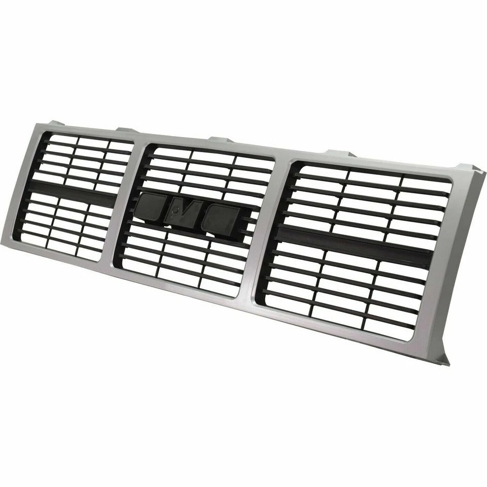 Grille Silver Gray For 85 86 87 88 GMC C/K Jimmy 87-88 R/V Pickup Dual Lamp Front