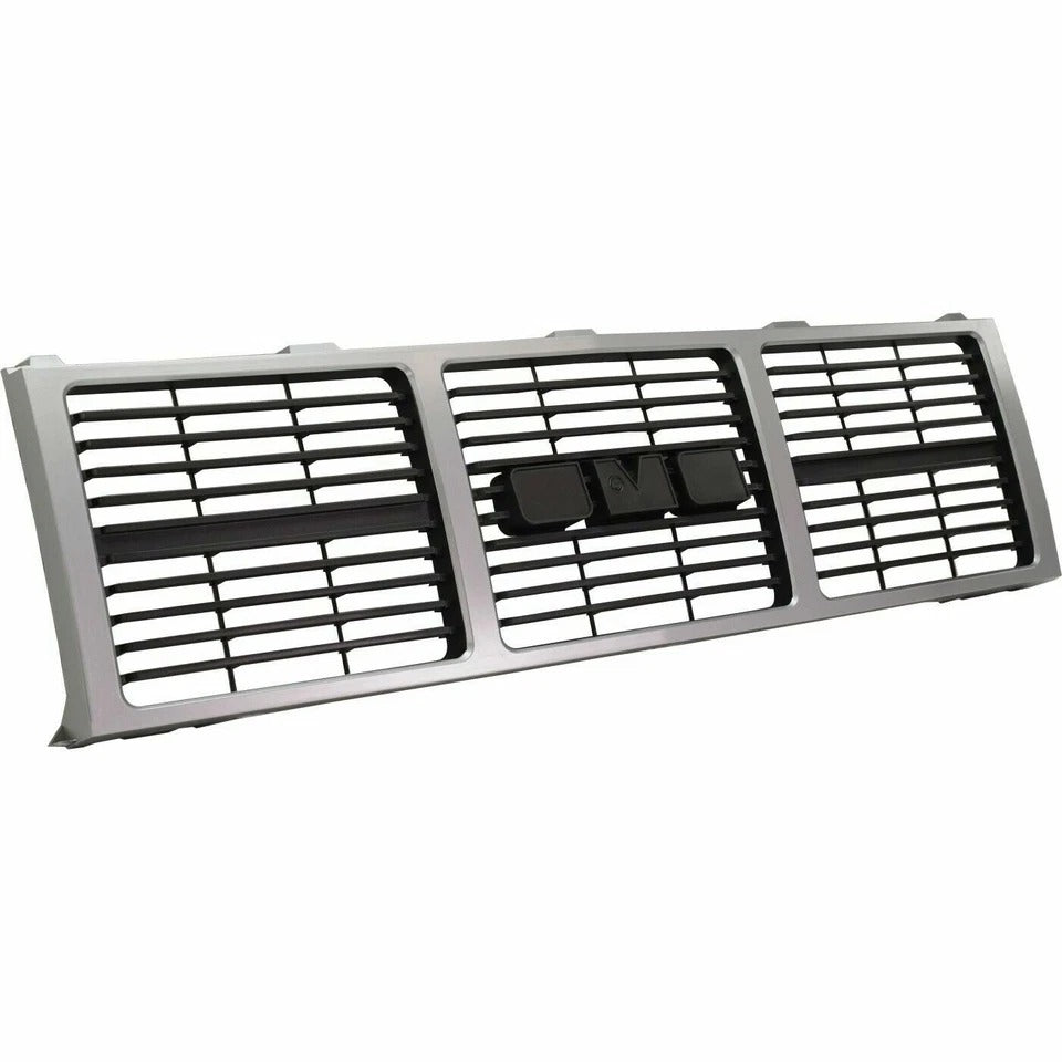 Grille Silver Gray For 85 86 87 88 GMC C/K Jimmy 87-88 R/V Pickup Dual Lamp Front