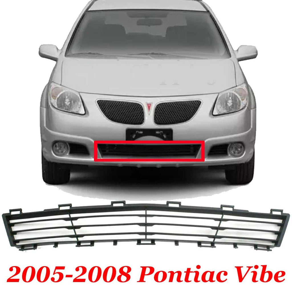 New Bumper Cover Grille For 2005-2008 Pontiac Vibe Lower Plastic GM1036118 88973372