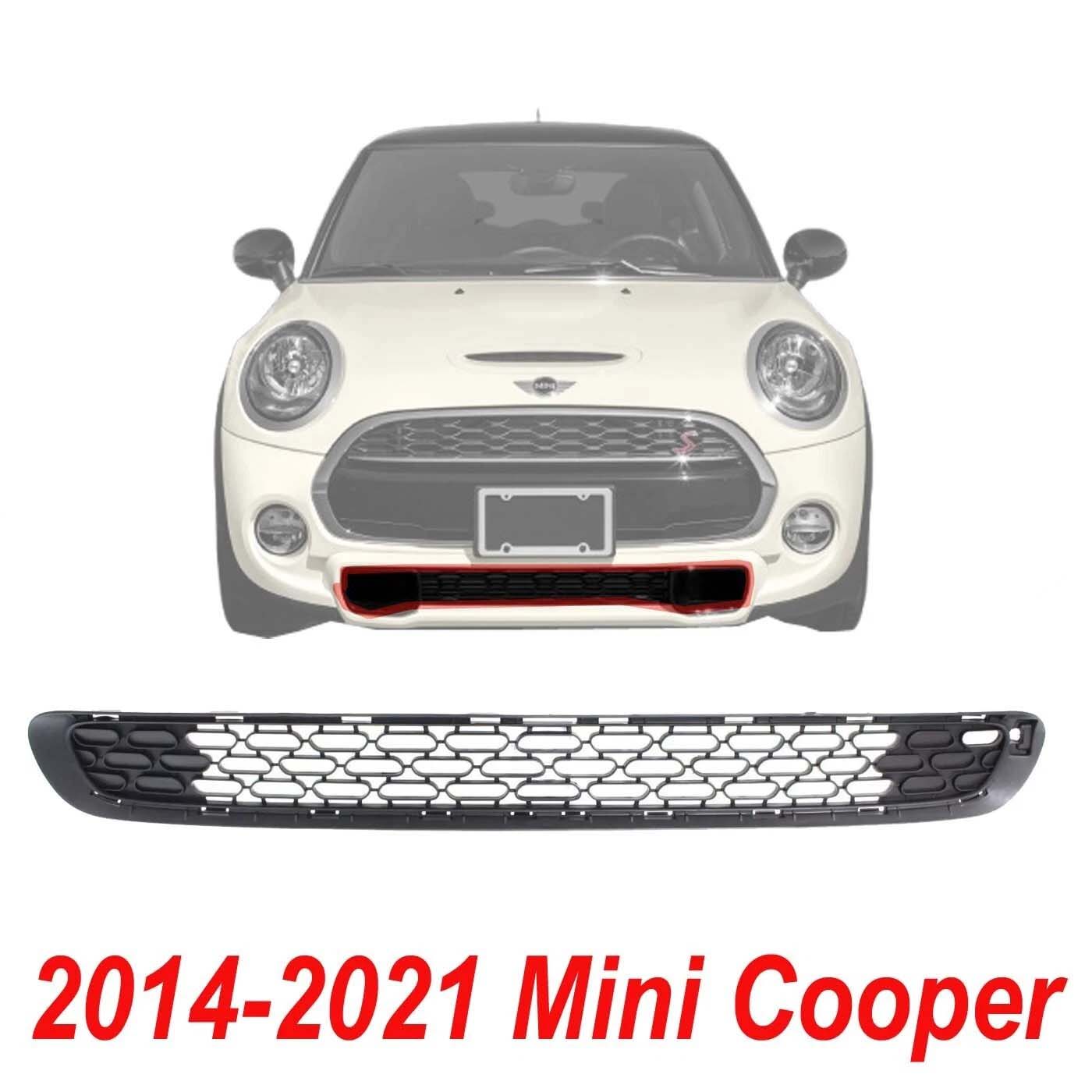 New Bumper Face Bar Grille For 2014-2021 Mini Cooper Front Lower Black Plastic MC1036105