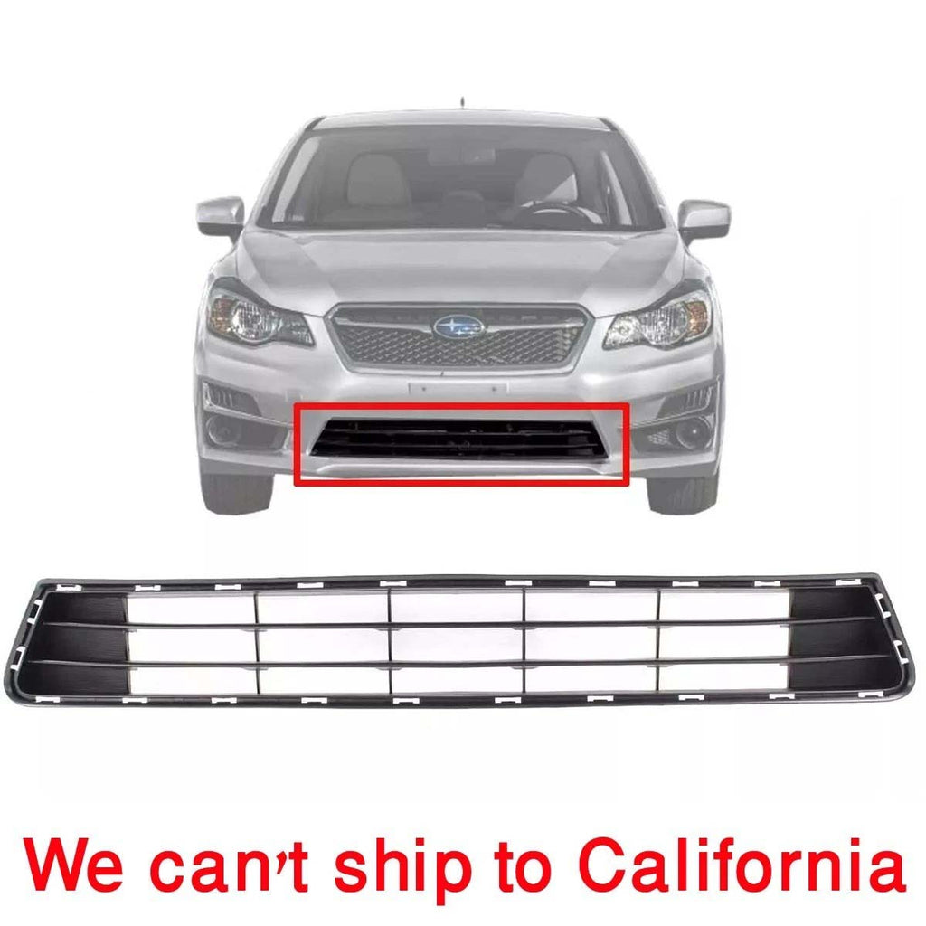 New Bumper Face Bar Grille For 2015-2016 Subaru Impreza Front Textured Black SU1036101
