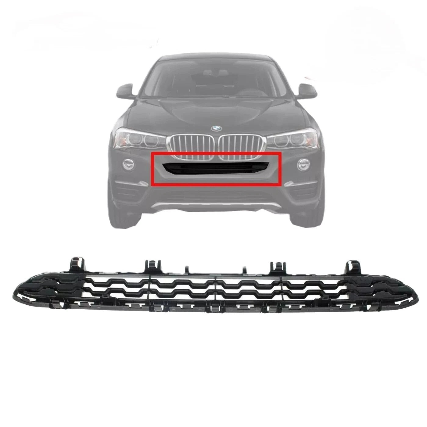 New Bumper Face Bar Grille For 2015-2017 BMW X4 X3 Front Upper BM1036169