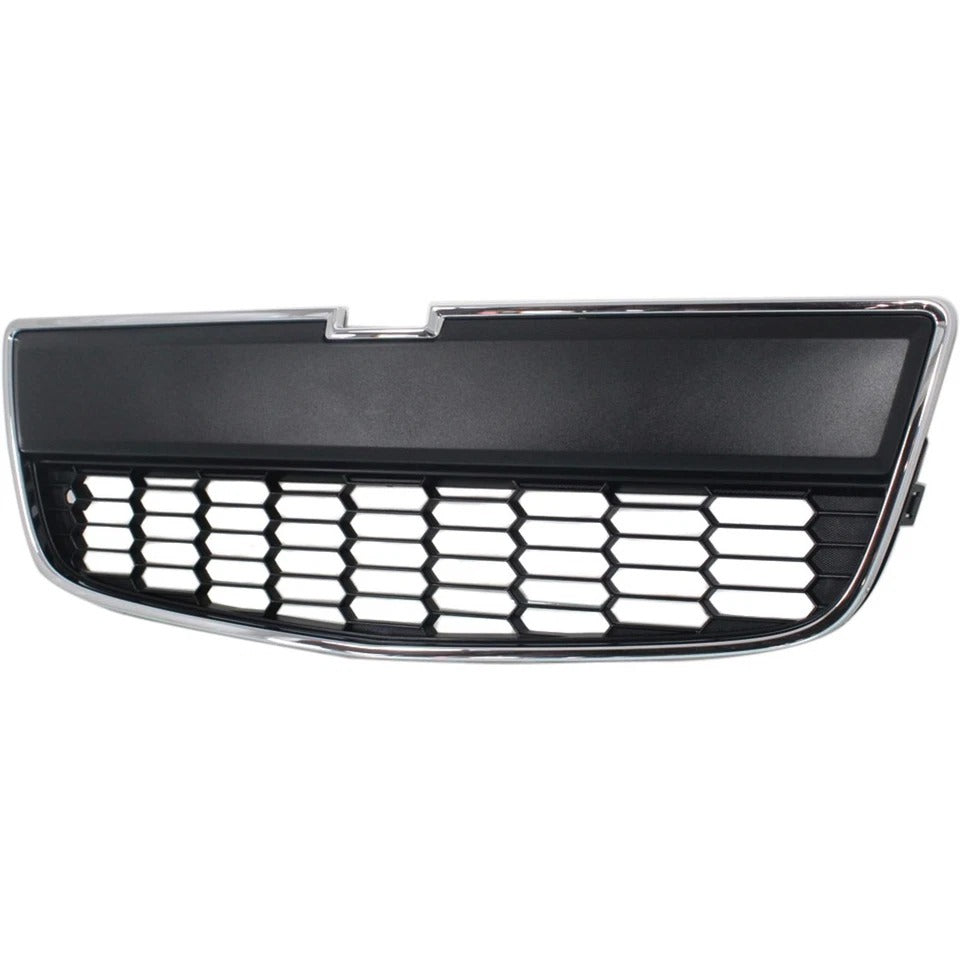 New Bumper Grille For 12-16 Chevrolet Sonic Front Lower Chrome Shell Black Insert