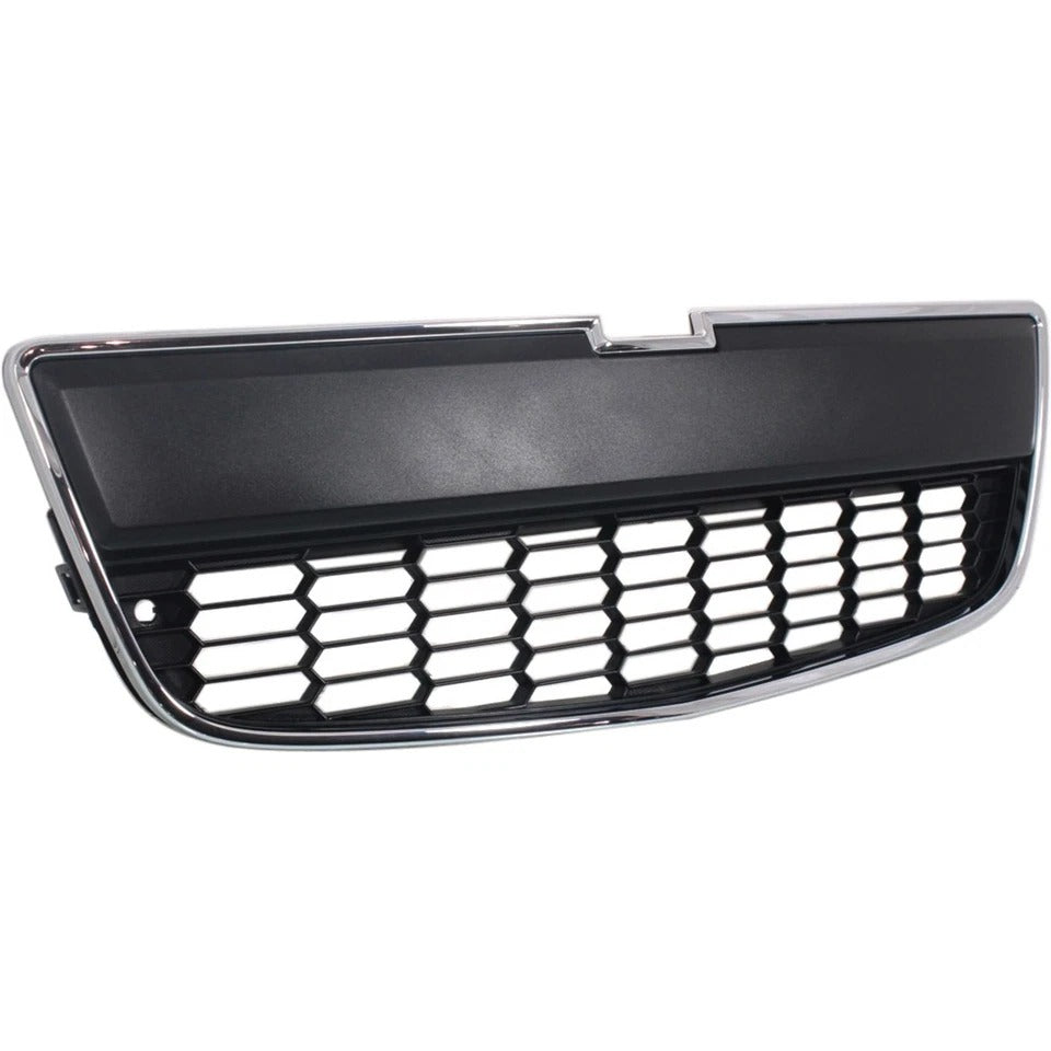 New Bumper Grille For 12-16 Chevrolet Sonic Front Lower Chrome Shell Black Insert