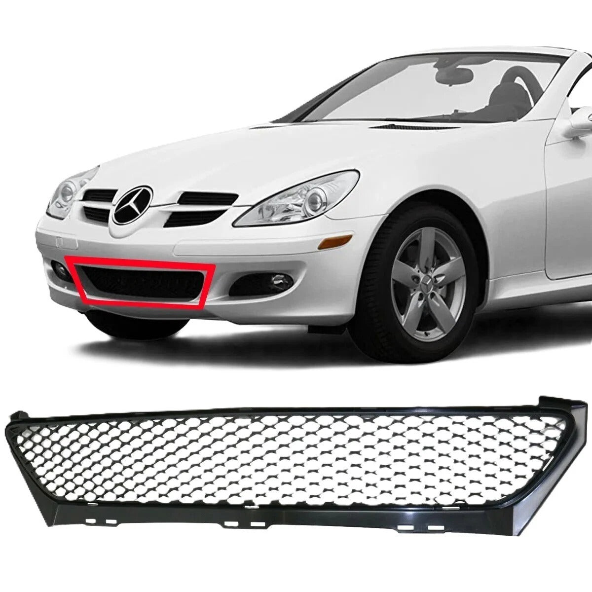 New Bumper Grille For 2005-2011 Mercedes Benz SLK280 SLK300 SLK350 Textured