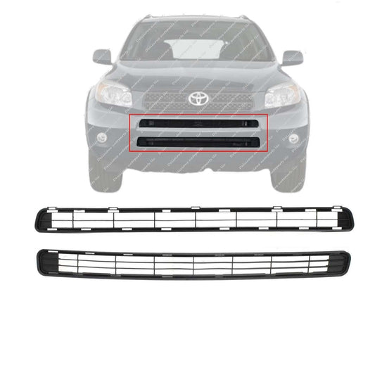 New Bumper Grille For 2006 2007 2008 Toyota RAV4 Front Upper & Lower Black