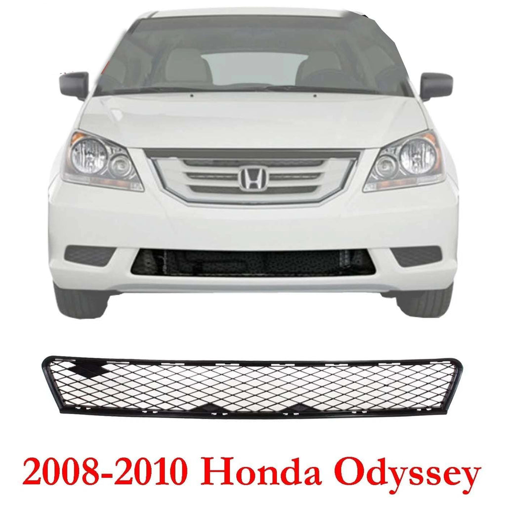 New Bumper Grille For 2008-2010 Honda Odyssey Front Black Plastic HO1036106