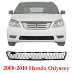 New Bumper Grille For 2008-2010 Honda Odyssey Front Black Plastic HO1036106