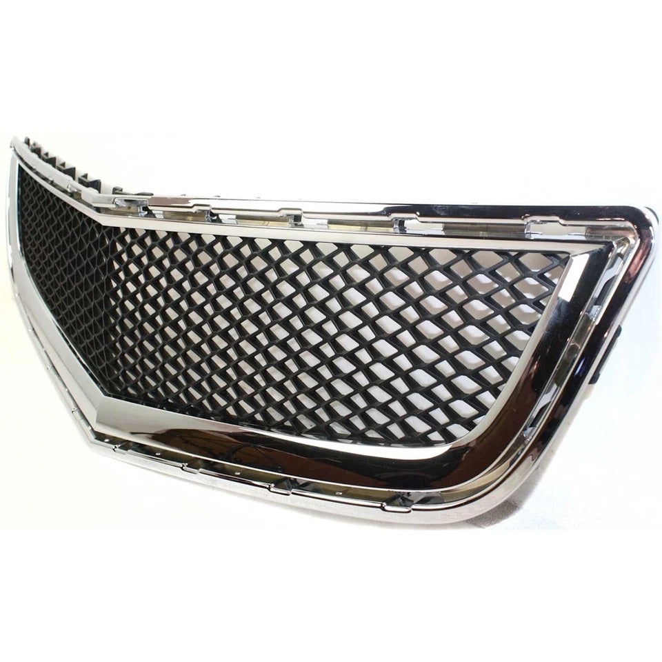 New Bumper Grille For 2009-2012 Chevrolet Traverse Chrome Shell with Black Insert GM1036120