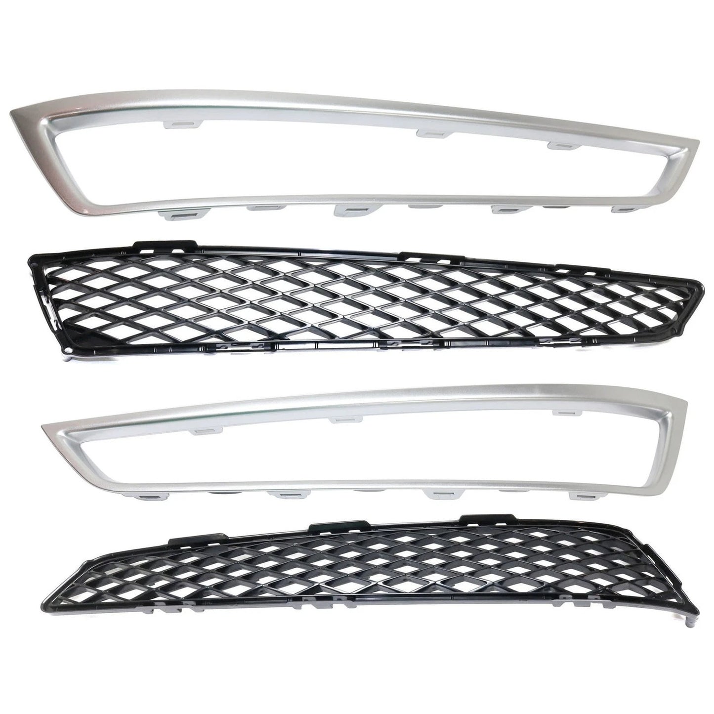 New Bumper Insert Bumper Cover Grille For For 2010-2013 ACURA MDX Plastic Set 4Pc