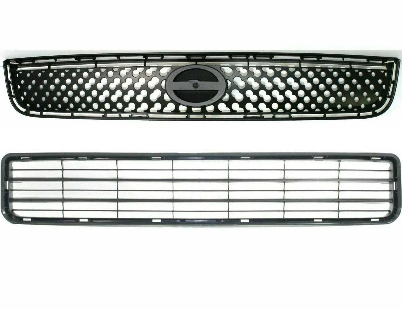 New Bumper Lower & Upper Grille Fits 2008-2010 Scion TC Front Textured Set of 2