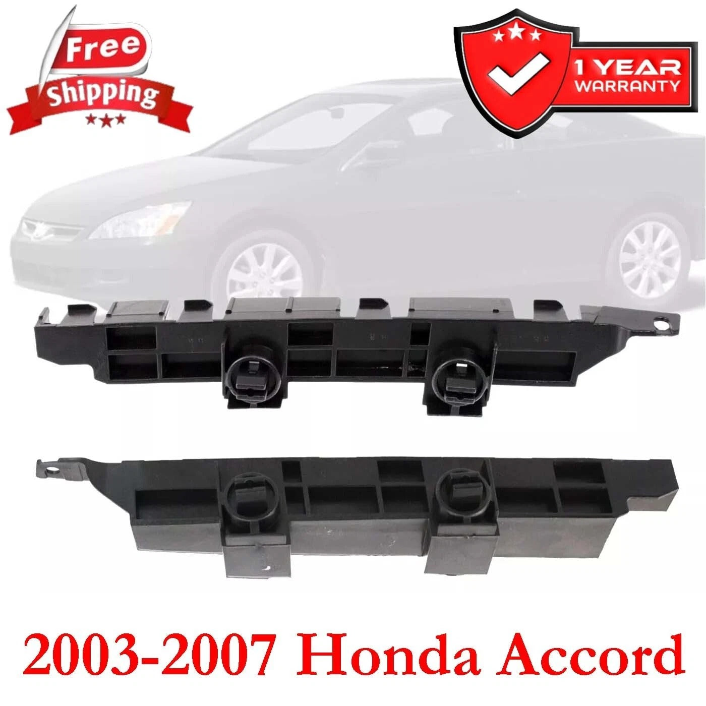 New Bumper Retainer For 2003-2007 Honda Accord Front Left & Right Side Set 2pcs