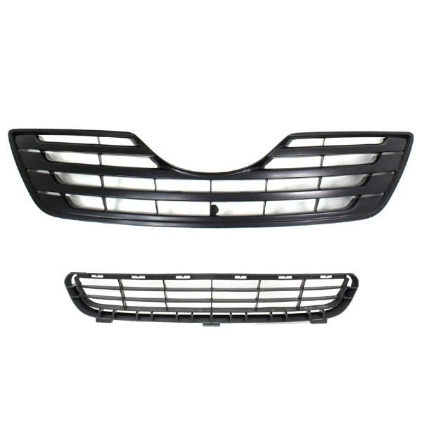 New Bumper Upper & Lower Grille Fits 2007-2009 Toyota Camry Front Set of 2