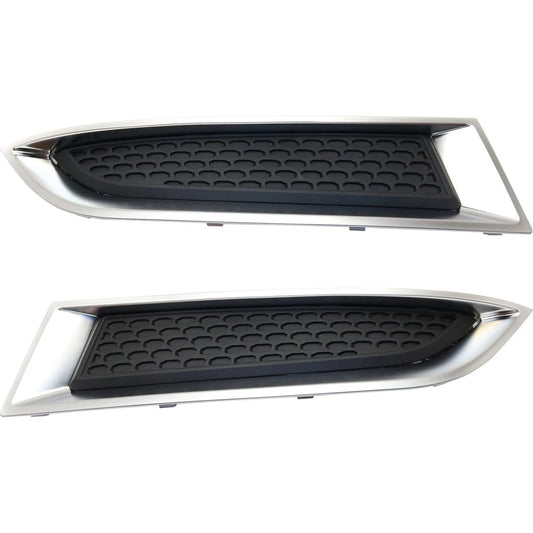 New Fog Light Cover For 2013-2016 GMC Acadia 2017 GMC Acadia Limited Black Front Set 2Pc