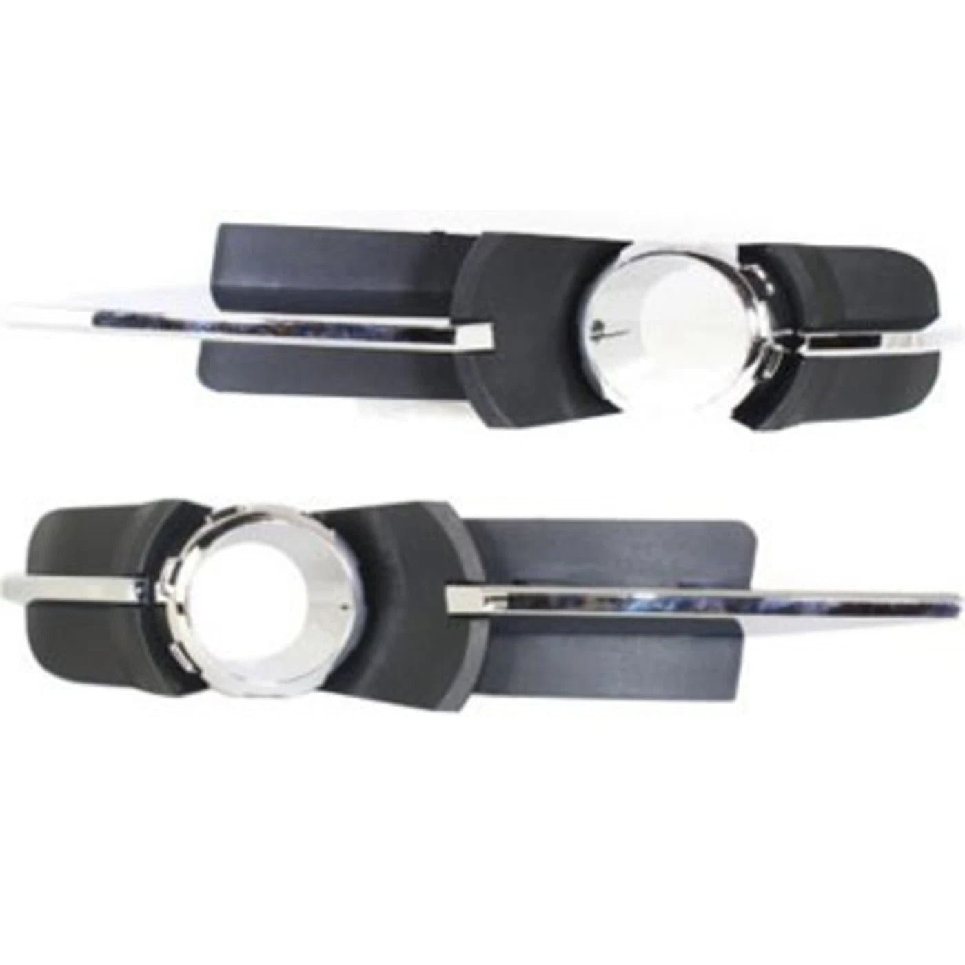 New Fog Light Trim For 2008-2012 Chevy Malibu Left & Right Black and Chrome Set 2Pc