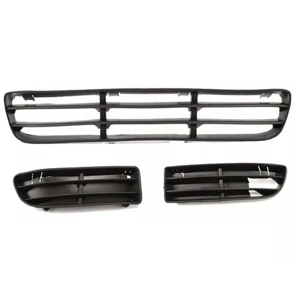 New For Volkswagen Jetta 1999-2005 Lower Front Grille & Fog Lamp Cover Set 3Pc