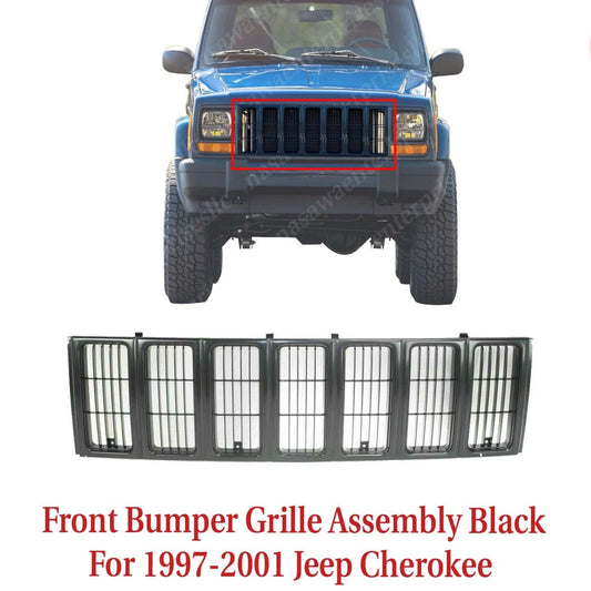 New Front Bumper Grille Assembly Black For 1997-2001 Jeep Cherokee CH1200208