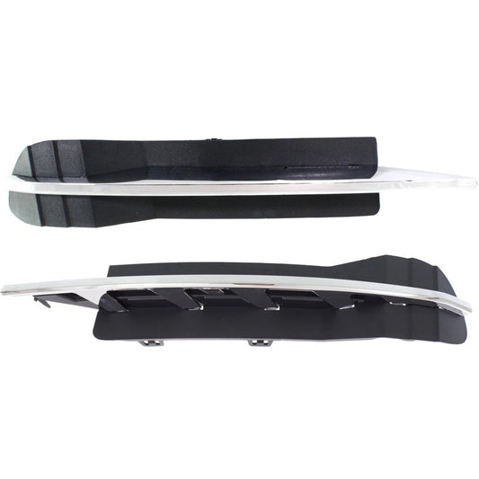 New Front Fog Light Cover For 2008-2012 Chevrolet Malibu Primed 25905344 25905343 Set 2Pc