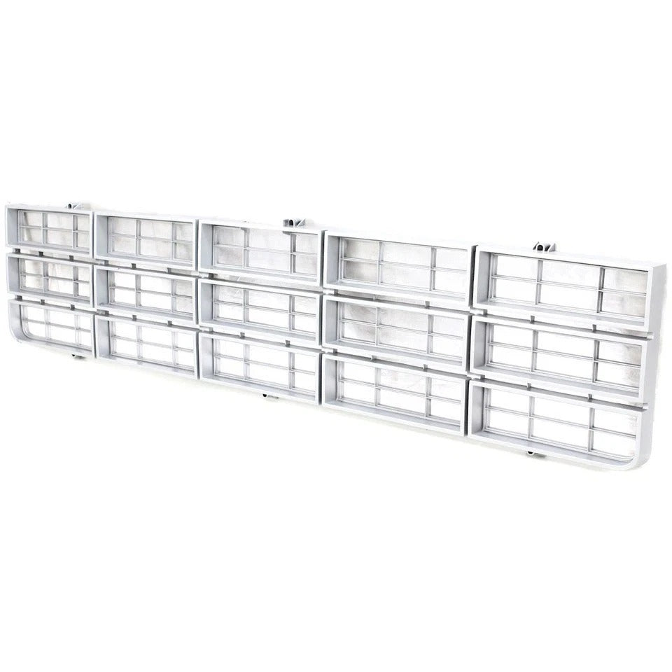 New Front Grille Assembly Light Silver For 1977-1980 Chevrolet C10 / K10 Plastic
