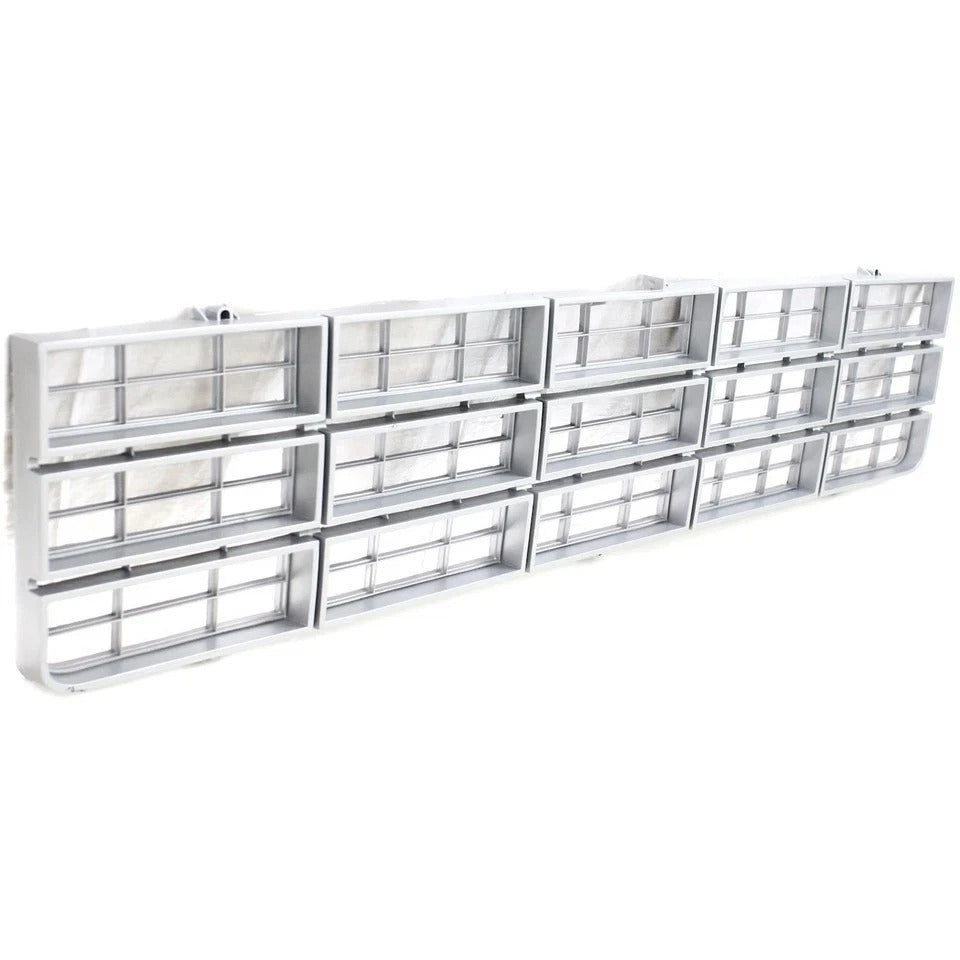 New Front Grille Assembly Light Silver For 1977-1980 Chevrolet C10 / K10 Plastic