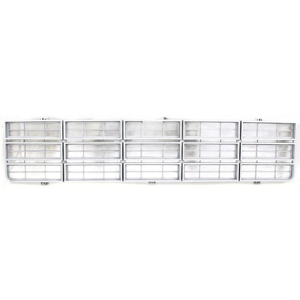 New Front Grille Assembly Light Silver For 1977-1980 Chevrolet C10 / K10 Plastic