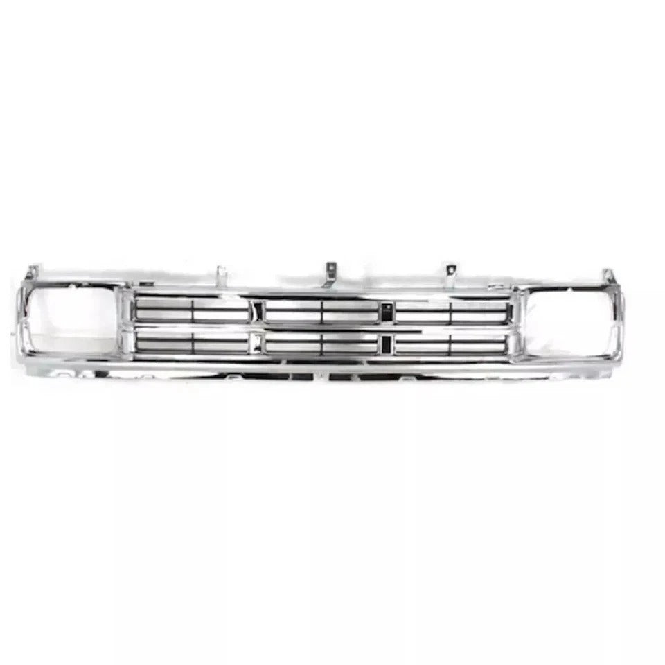 New Front Grille Chrome And Silver For 1990-1992 Nissan D21 RWD And 4WD Pickup NI1200121