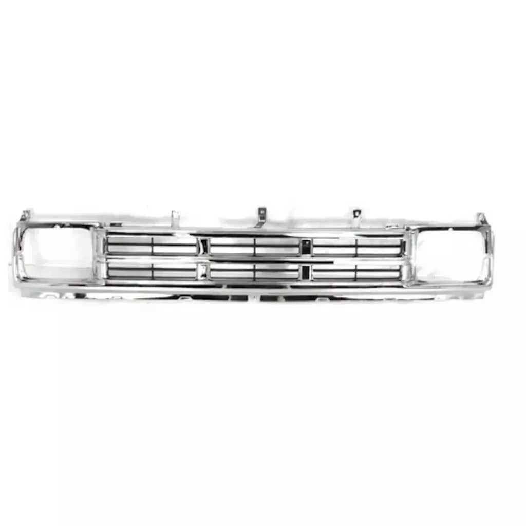 New Front Grille Chrome And Silver For 1990-1992 Nissan D21 RWD And 4WD Pickup NI1200121