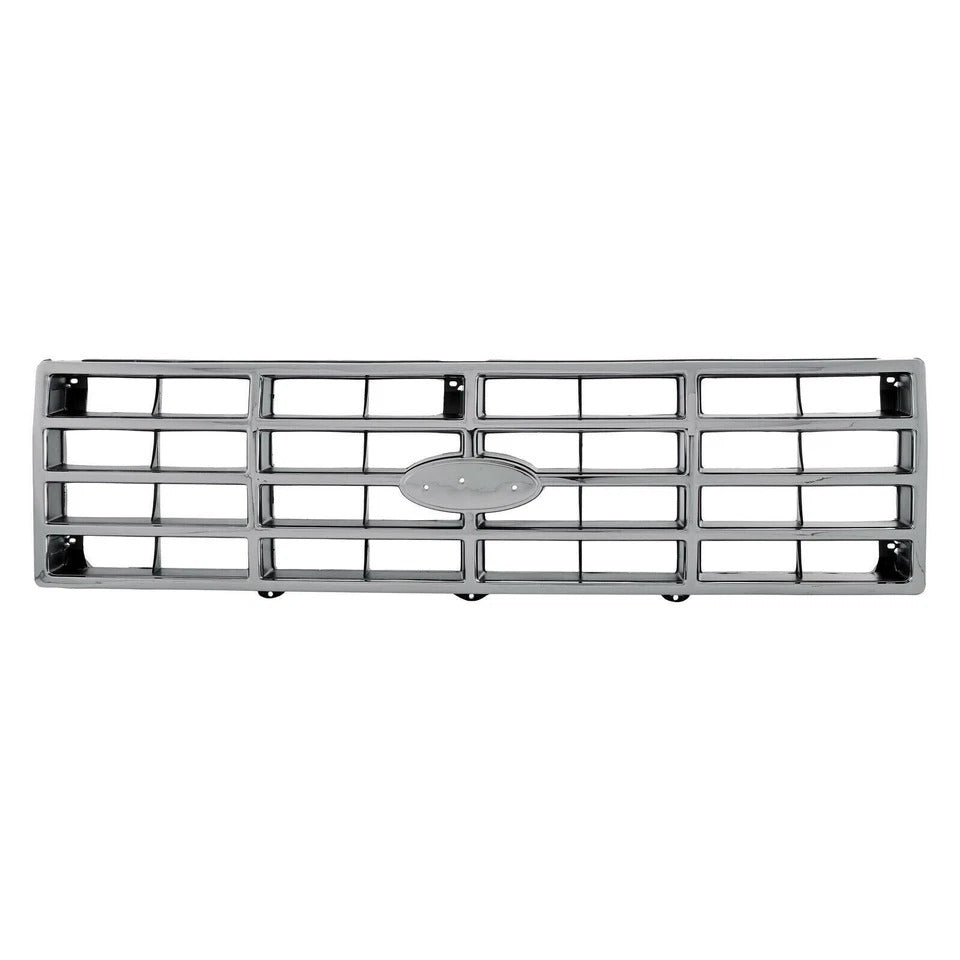 New Front Grille Chrome For 1980-1986 Ford F-150, Bronco 2-Door Fits E3TZ8200G FO1200118