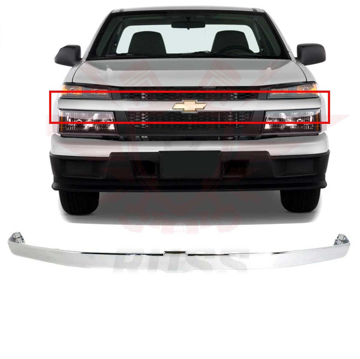 New Front Grille Molding Trim For 2004-2012 Chevrolet Colorado Chrome GM1210107