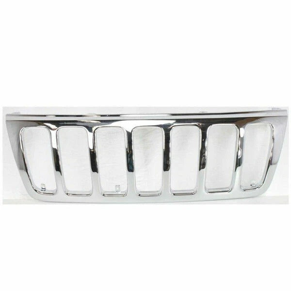 New Front Grille Shell Chrome For 1999-2003 Jeep Grand Cherokee Plastic CH1200221