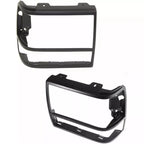 New Front Grille & Headlight Door Bezel Fits 1989-1992 Ford Ranger Black 3Pc