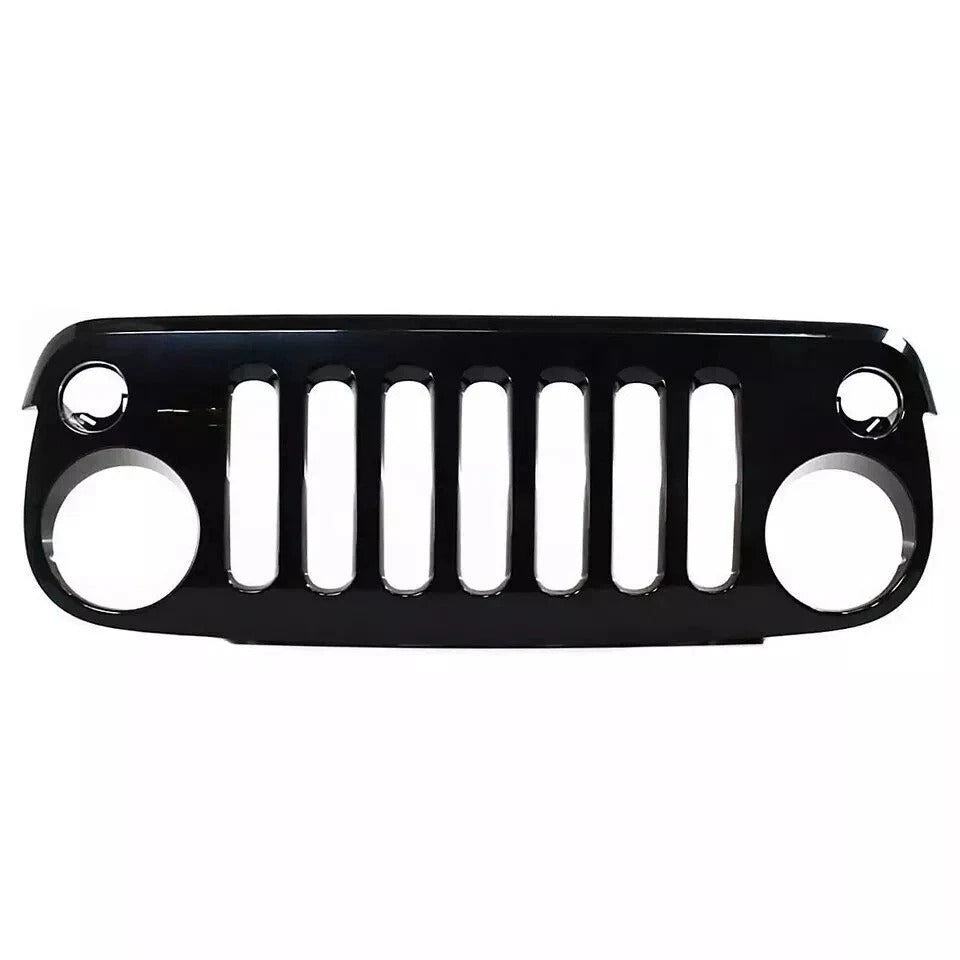 New Grille Assembly Black Shell For 2007-2017 Jeep Wrangler 2018 Wrangler JK Front