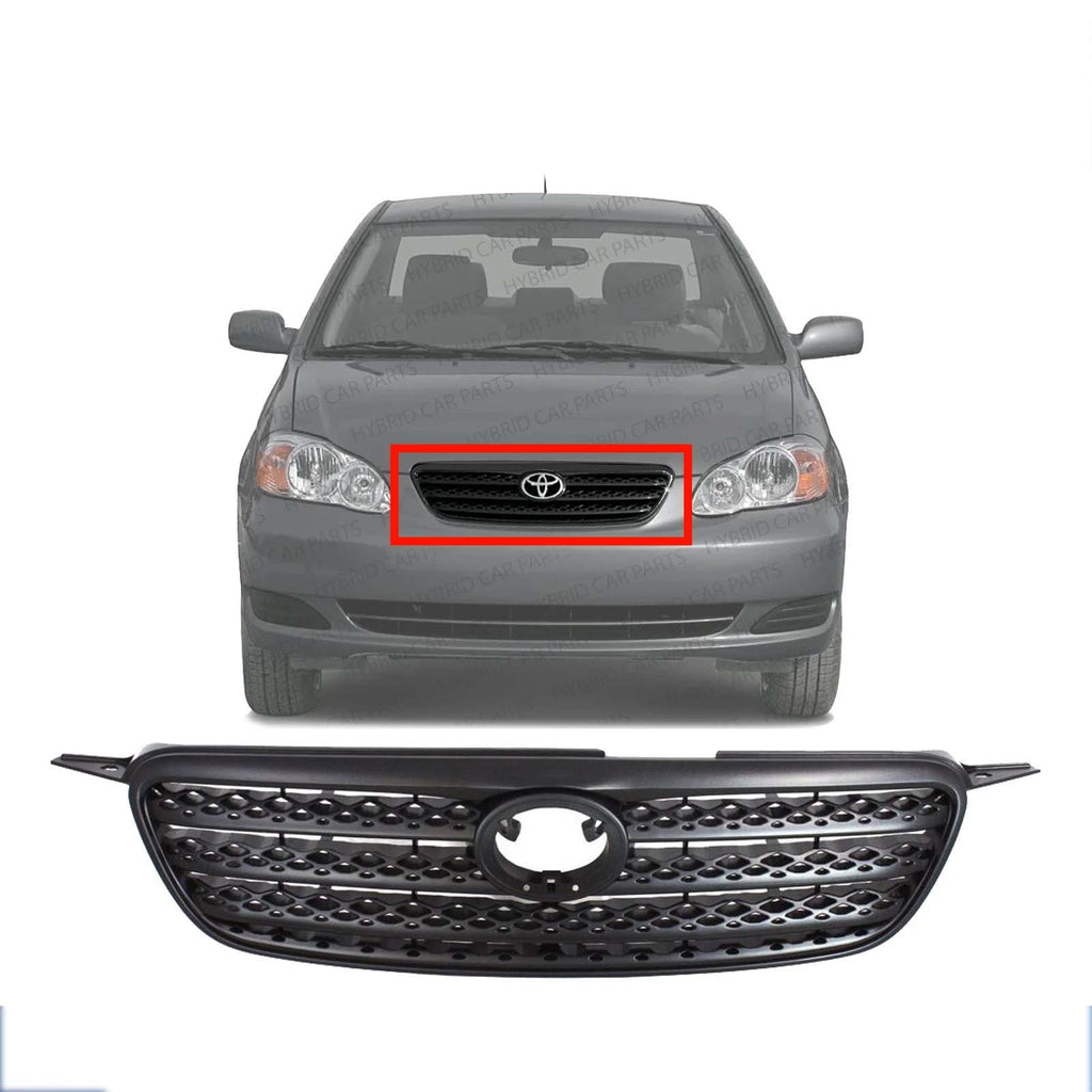 New Grille Assembly Gray Plastic For 2005-2006 Toyota Corolla Front TO1200280