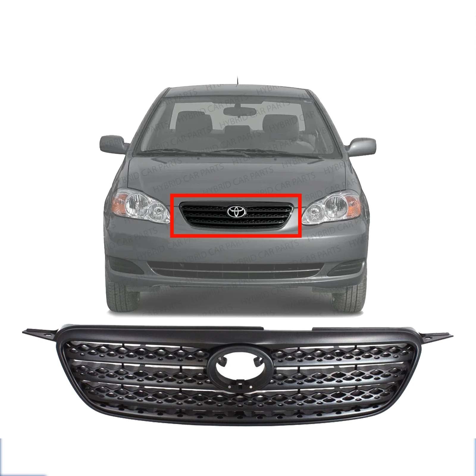 New Grille Assembly Gray Plastic For 2005-2006 Toyota Corolla Front TO1200280