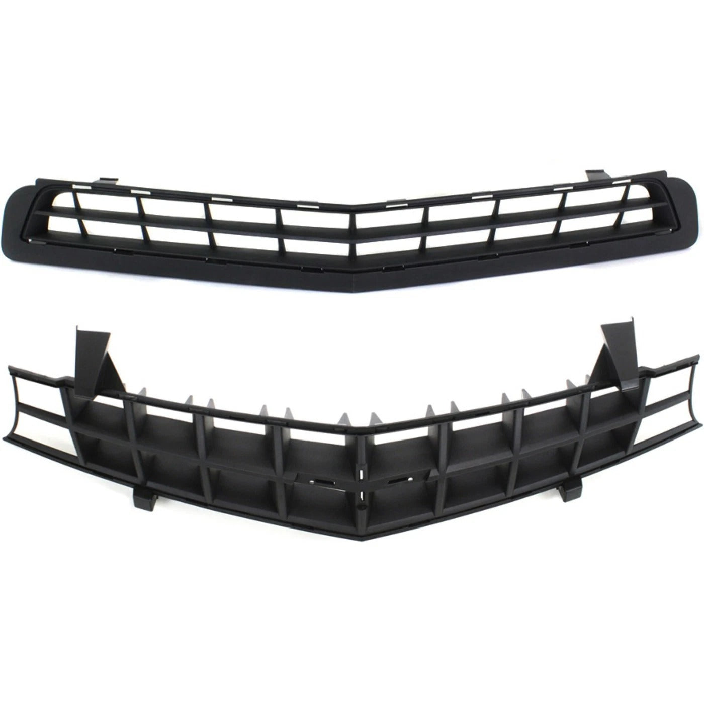 New Grille Assembly Kit For 2010-2013 Chevrolet Camaro Textured Black Shell and Insert Set 2Pc