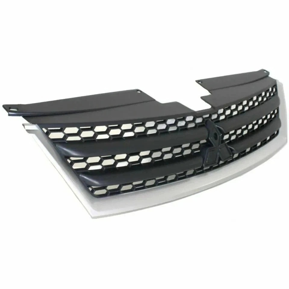 New Grille Black and Silver For 2007-2009 Mitsubishi Outlander Front Plastic MI1200257