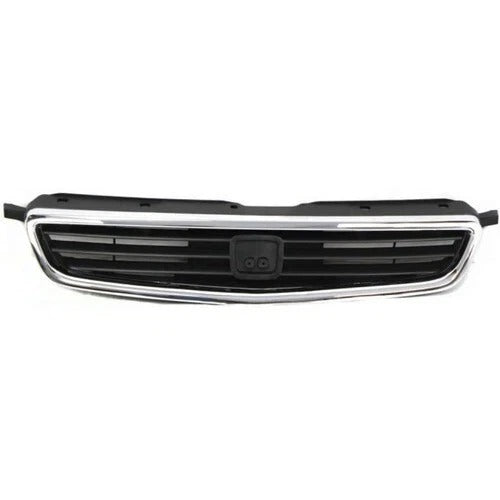 New Grille Chrome Shell with Painted Black For 1996-1998 Honda Civic Front HO1200124