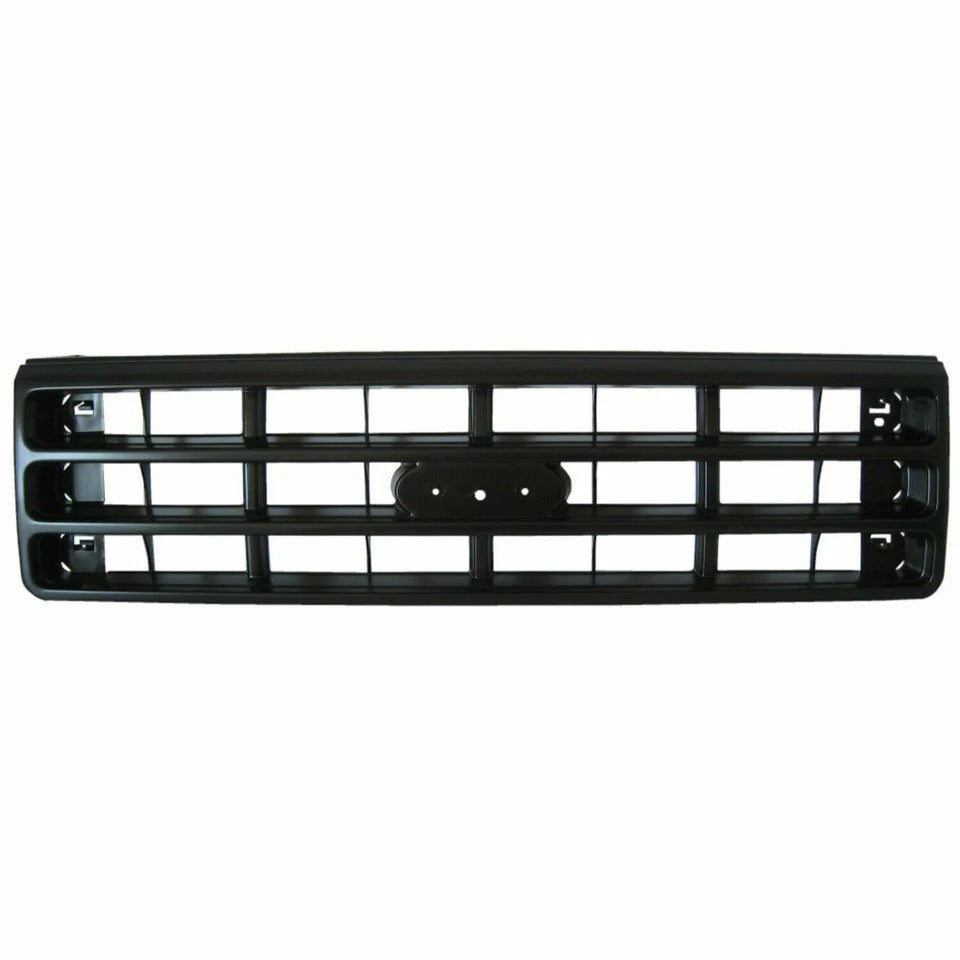New Grille For 1987-1988 Ford Bronco, F-150, F-250, F-350 Front Black Plastic FO1200128