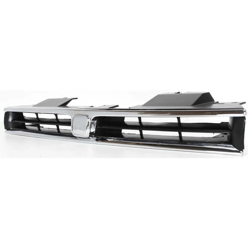 New Grille For 1992-1993 Honda Accord Chrome Shell with Black Insert Front HO1200120
