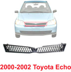 New Grille For 2000-2002 Toyota Echo Black Plastic Front Textured TO1200230
