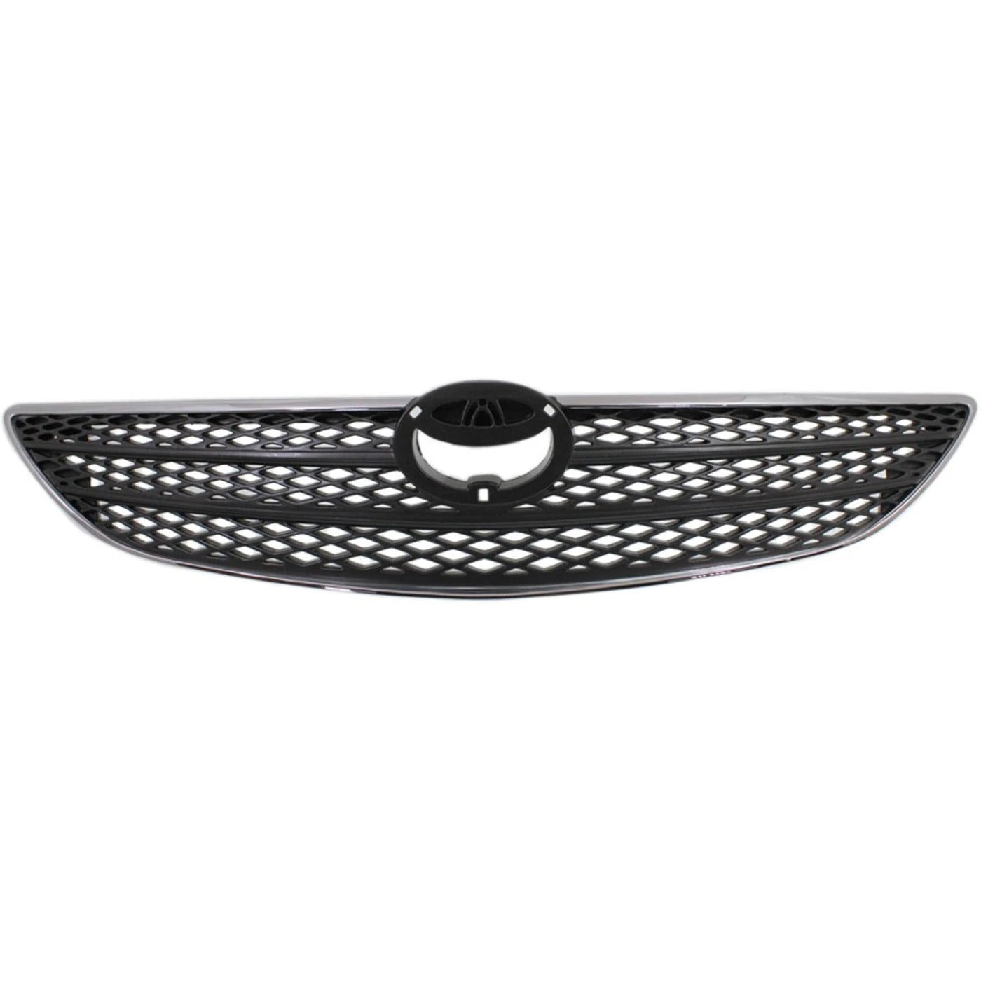 New Grille For 2002-2004 Toyota Camry Chrome Shell with Silver Insert Plastic TO1200237