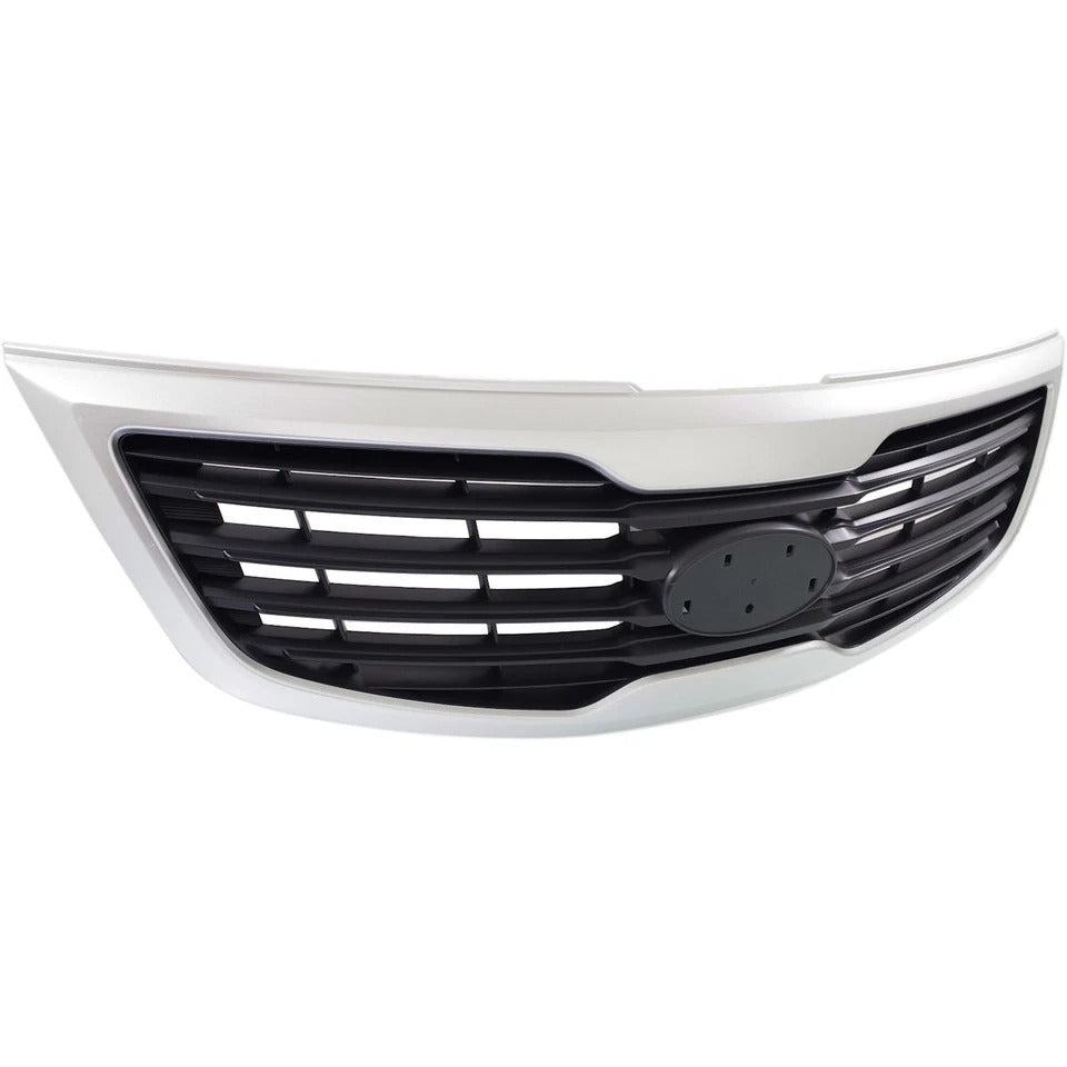 New Grille For 2011-2012 Kia Sportage Silver Shell with Black Insert KI1200148