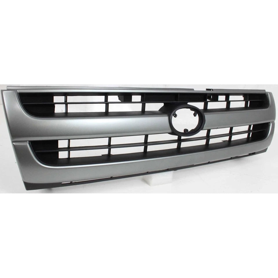 New Grille For 97-2000 Toyota Tacoma Silver Shell with Black Insert Plastic TO1200204
