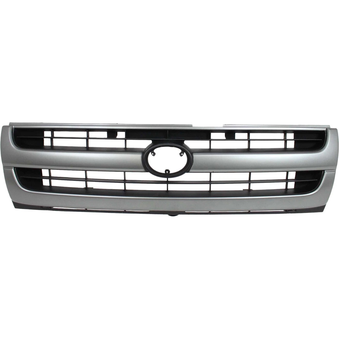 New Grille For 97-2000 Toyota Tacoma Silver Shell with Black Insert Plastic TO1200204
