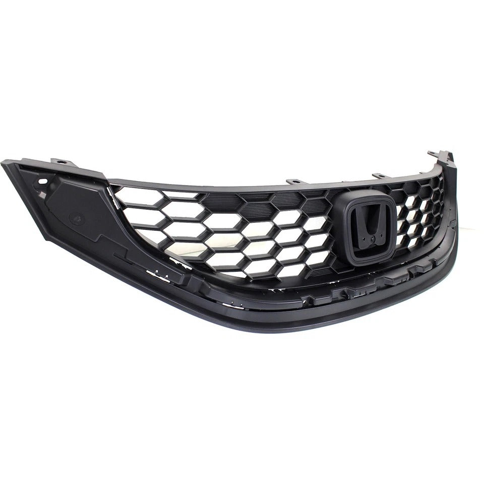 New Grille For Honda Civic 2013-2015 HF LX Natural Gas SE Sedan Textured Black HO1200216