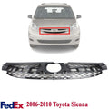 New Grille Insert For Toyota Sienna 2006-2010 Matte Lower Black Plastic TO1200305