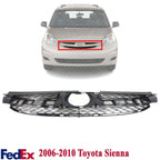 New Grille Insert For Toyota Sienna 2006-2010 Matte Lower Black Plastic TO1200305